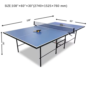 Table de tennis de table anti-corrosion Table de <span class=keywords><strong>ping</strong></span>-<span class=keywords><strong>pong</strong></span> intérieure pliable de 9 pieds - Product Image 2