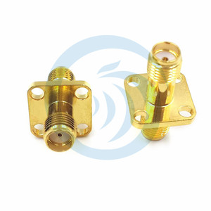 Hot Sale Factory Customization RP SMA Female Jack to RP SMA Female Jack Antenna Extender <b>Adapter</b> Gold Converter - Product Image 2