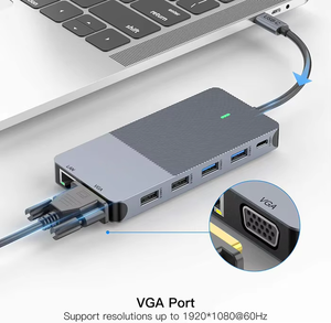 12 in 1 Triple Display USB C Docking Station 4K HDMI LAN Type C Hub Docking Station with <strong>DP</strong> for Laptop Desktop Computer - Product Image 5