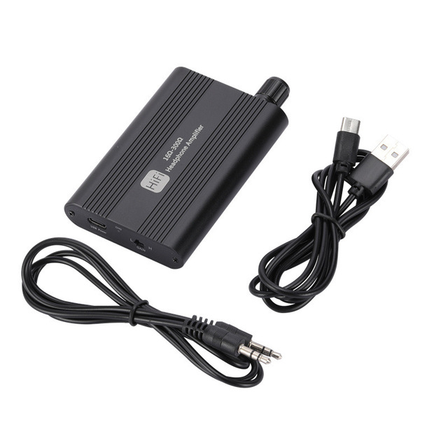 Mini HiFi Stereo Headphone Amplifier 3.5mm Headphone Audio Amplifier Bass Adjuster Portable Headphone Amplifier