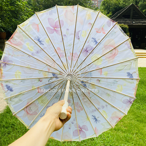 OEM 디자인 수제 중국 전통 접힌 기름 종이 우산 MOQ 100 조각 사용자 정의 로고 인쇄 - Product Image 6