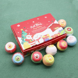 Set de Regalo de 12 Bombas de Baño de Lujo para Niños, con Aceites Esenciales Naturales, Fórmula Hidratante y Relajante, Juguetes Sorpresa, Diversión Navideña - Product Image 2