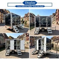 Offre Spéciale : Remorque Sanitaire Portable de Luxe à 2 Cabines, Mono-essieu, avec Urinoir et Lavabo, pour Événements Extérieurs et Chantiers