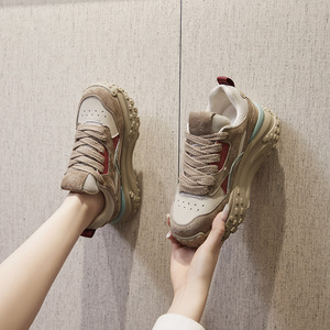 Nouvelles chaussures de sport à semelle épaisse pour femmes, style printemps-automne, bout rond, lacets, chaussures de sport décontractées pour femmes - Product Image 4
