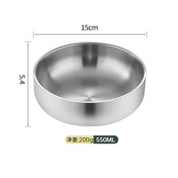 Bol coréen double paroi en acier inoxydable 304, réutilisable, anti-brûlure, compatible lave-vaisselle – Vente chaude