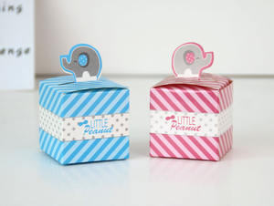 Nuova Scatola Porta Caramelle Personalizzata e Creativa a Forma <span class=keywords><strong>di</strong></span> Elefantino Rosa per Primo Compleanno Come <span class=keywords><strong>Regalo</strong></span> per Feste - Product Image 2