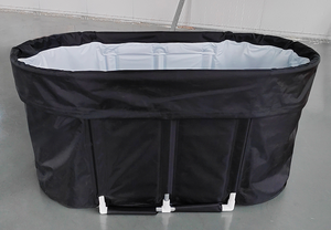 Thép không gỉ PVC oval xách tay Ice bồn tắm giá rẻ một người bồn tắm nước nóng dưới 100 đô la - Product Image 3