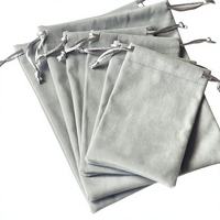 Sac à poussière en velours avec cordon de serrage et logo personnalisé, pochette de rangement anti-poussière pour maquillage, bijoux, emballage cadeau