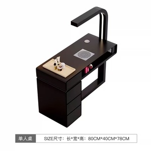 Table et chaise de salon de manucure noires pour une personne, très demandées, table professionnelle avec aspirateur. - Product Image 3