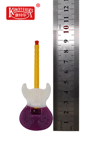 Sucette en forme de guitare, multicolores, saveur de fruits mélangés, bonbons durs sucrés, emballage créatif en boîte - Product Image 4
