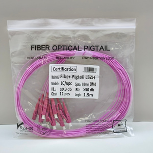 Pigtail de Fibra Óptica OM4 Magenta LSZH de Alta Precisión y Baja Pérdida, Conector LC UPC para Empalme en Gabinete ODF - Product Image 1