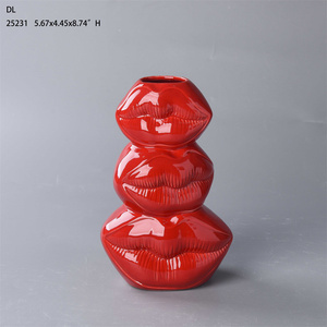 Dễ Thương <span class=keywords><strong>Moustache</strong></span> & <span class=keywords><strong>Red</strong></span> Lip Mô Hình Vòng Gốm Món Ăn Đồ Trang Sức Trái Tim Khay Cho Ngày Valentine - Product Image 6