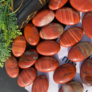 Đá Jasper đỏ tự nhiên, đá pha lê hình bầu dục, đá chữa bệnh, đá pha lê dùng làm đồ trang sức tự chế - Product Image 4