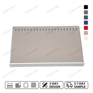 Plateaux de présentation de bijoux empilables de luxe, modernes et élégants, faits à la main, en cuir PU, pour colliers, bagues, boucles d'oreilles et bracelets - Product Image 2