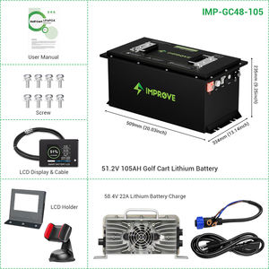 Batteries lithium-ion 48V105Ah 200Ah LiFePO4 Pack de batteries de qualité A pour voiturette de golf avec BMS intelligent - Product Image 4