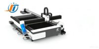 Machine de découpe laser à fibre CNC 6020 pour tôles et tubes avec dispositif rotatif, machine de découpe laser à fibre économique pour ateliers métallurgiques