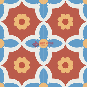 Azulejos de cemento hechos a mano en Vietnam, azulejos de porcelana estilo cemento suministrados por la fábrica, azulejos de cerámica rústicos antideslizantes para suelo. - Product Image 1