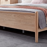 125503 Quanu Simple Design Ensemble de lit en bois 1.8M Lit simple en bois avec tiroir soulever le cadre de lit avec rangement
