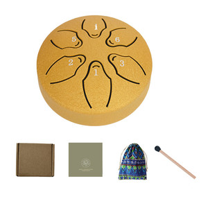 Portable 3-Inch 6-Note Mini Steel Tongue <b>Drum</b> With Mallet Percussion Instrument for Sound Healing - Product Image 3