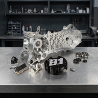 Nouveau carter moteur complet 8.1 70cc avec arbre surdimensionné de 25 mm, version Piaggio (10"-13") pour système de refroidissement de moto