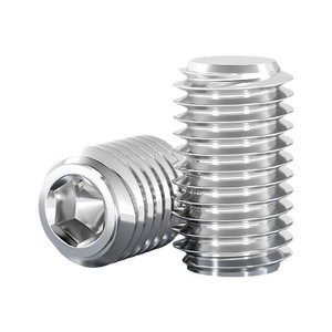 สกรูหัวหกเหลี่ยมปลายแบน Tianzhuo Hardware ทำจากสแตนเลส 304 เกรด A ขนาด M3 M4 M5 M6 M8 มาตรฐาน DIN913 - Product Image 1