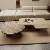 Table basse moderne de style italien vintage, mobilier de maison moderne pour salon, villa de luxe légère et contemporaine