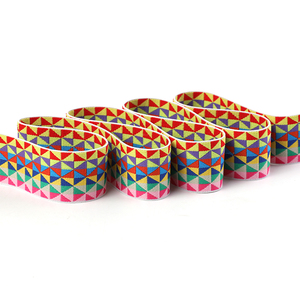 Bán Buôn Tùy Chỉnh In Đầy Màu Sắc Nhãn Mềm Polyester Dệt Dệt Kim Cương Ban Nhạc Đàn Hồi - Product Image 6