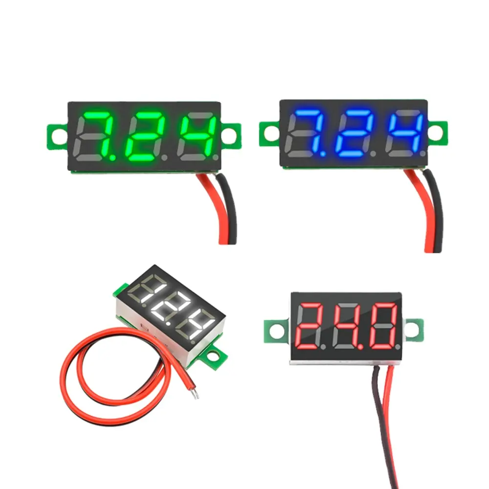 0.28/0.36/0.56 inç LED dijital voltmetre ampermetre plastik araba gerilim akım ölçer kırmızı Volt dedektörü test cihazı monitör paneli