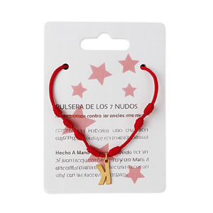 Angelina Seven Knot Bracelet Red <b>String</b> Letter K Charm Stainless Steel Handmade Protection Jewelry Unisex Gift - Product Image 1