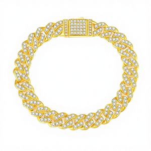 Bracelet de luxe pour rappeur hip-hop, en argent sterling 925 plaqué rhodium/or, avec moissanite VVS certifiée GRA, taille brillant, 6 mm - Product Image 4