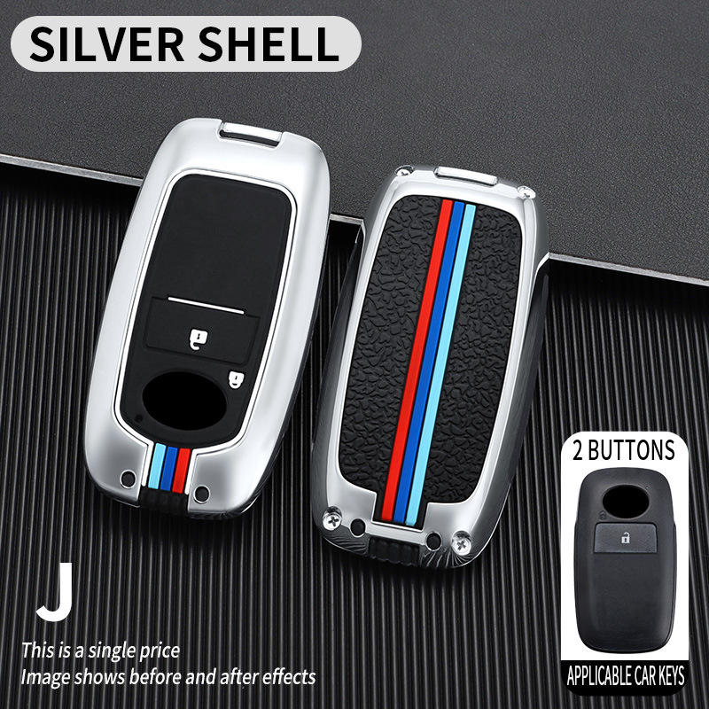 Modèle J Argenté, coque unique à 2 boutons