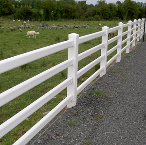 <span class=keywords><strong>Kit</strong></span> de clôture pour chevaux et ranchs <span class=keywords><strong>en</strong></span> <span class=keywords><strong>PVC</strong></span> <span class=keywords><strong>blanc</strong></span> à 4 rails, clôture pour chevaux et étriers, clôture virtuelle pour élevages de bétail - Product Image 4