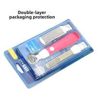 Kit professionnel portable de pédicure en acier inoxydable – Râpe à pieds, grattoir à callosités, éliminateur de peaux mortes et de cors durs