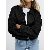Nouvelle veste pour femme automne/hiver, commerce électronique transfrontalier Europe États-Unis - Style imitation daim, manches longues