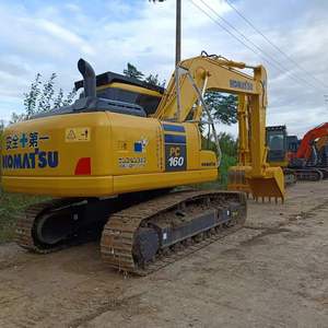 Excavatrice sur chenilles Komatsu PC160 d'occasion haute performance, bon état, prix abordable, moteur composant essentiel pour machine de construction - Product Image 5