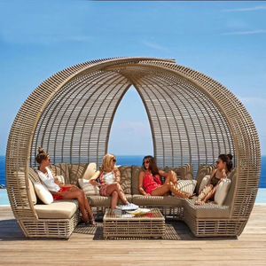 Chaise longue de jardin en rotin synthétique PE moderne toutes saisons pour patio, <span class=keywords><strong>piscine</strong></span>, cour et hôtel - Product Image 2