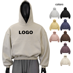 Sudadera con Capucha Ancha de Doble Cremallera, Personalizada, de Algodón 100% Grueso (400-420 gsm), Estilo Crop, para Hombre, de Felpa Francesa, con Cremallera - Product Image 4