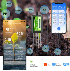 Analyseur de sol haute précision 8-en-1 avec capteur USB pour EC, <span class=keywords><strong>PH</strong></span>, NPK, humidité, température et salinité - Product Image 6