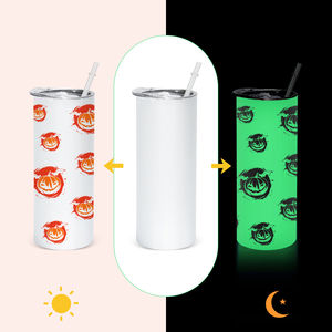 Customized <strong>Halloween</strong> <strong>Cup</strong> Printed 304 Stainless Steel Double Wall Green Blue Glow-in-dark Printing Decal 20 oz Tumbler In-Stock - Product Image 1