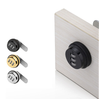 Serrure à combinaison à 3 chiffres pour armoire de sécurité, cylindre de serrure numérique pour tiroir d'armoire, serrure numérique pour bureau, maison, boîte aux lettres, porte, armoire de rangement