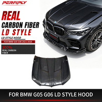 Perfiply voiture fibre de carbone LD Style Air Scoop pare-chocs avant capot capot couverture pour BMW G05 G06 2021-2025 moteur couvercle carrosserie Kit