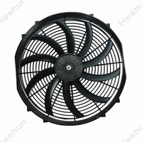 Ventilateur de refroidissement électrique universel 12V 120W de 16 pouces, fin, à aspiration et poussée, pour radiateur, kit de montage noir, haute performance 2000 tr/min