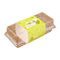 Boîte d'emballage alimentaire rectangulaire en plastique haute transparence, boîte d'emballage alimentaire pour pâtisserie, boîte à gâteau roulé