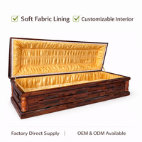 Ataúd de Madera MDF Qianrui, Elegante Estilo Europeo, Ataúd para Adultos, Duradero, Hecho a Mano, Artículos Funerarios de Madera para Funerarias, Venta de Fábrica