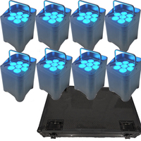 Projecteurs LED sans fil 7*20W RGBLAC 6-en-1 sur batterie, éclairage de scène pour mariage, bar, DJ
