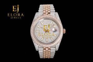 Montre de luxe pour homme en moissanite de qualité supérieure avec bracelet au design tendance et finition élégante, idéale comme cadeau pour homme - Product Image 5