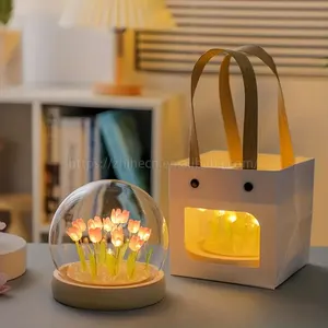 Tulipe veilleuses bricolage matériel créatif nuit lampe chevet sommeil lumière saint valentin cadeau chambre décor tulipe lampe