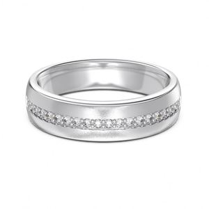 Dylam High Jewelry Supplier <b>Dainty</b> Frosted Surface Sterling Silver Eternity Band 5A Cubic Zirconia Engagement Promise <b>Ring</b> - Product Image 1
