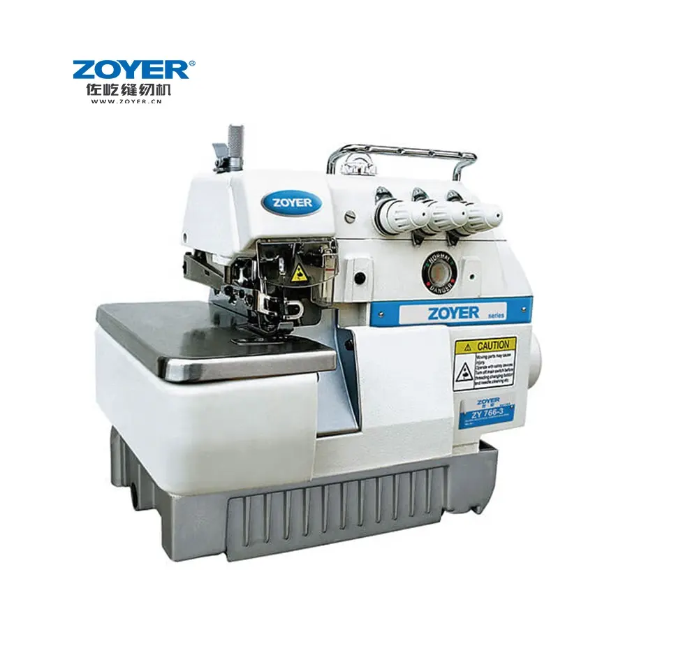 ZY766-3 de tres hilos de alta velocidad, buena calidad, aplicable al uso sobre ribete de la máquina de coser Overlock fina