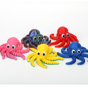 3D Printed Articulated Octopus <b>Toy</b> Flexible Joints <b>Fidget</b> <b>Toy</b> for Kids Stress Relief Desk Decor Gift - Product Image 1